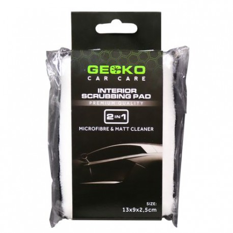 Gecko 2in1 Interieur Microvezel & Fleece Spons 13cm x 9cm x 2,5cm