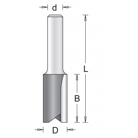 Proline groeffrezen met 2 snijkanten 8 mm groeffrees 18 x 19/51 mm