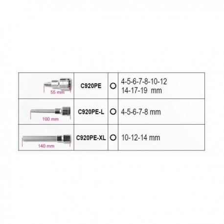 Beta 923E-PE/C18 Inbusdoppen set